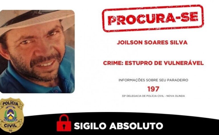 Crime brutal: Suspeito de estuprar 3 crianças em Nova Olinda é preso pela Polícia Cívil e estão em busca de segundo envolvido