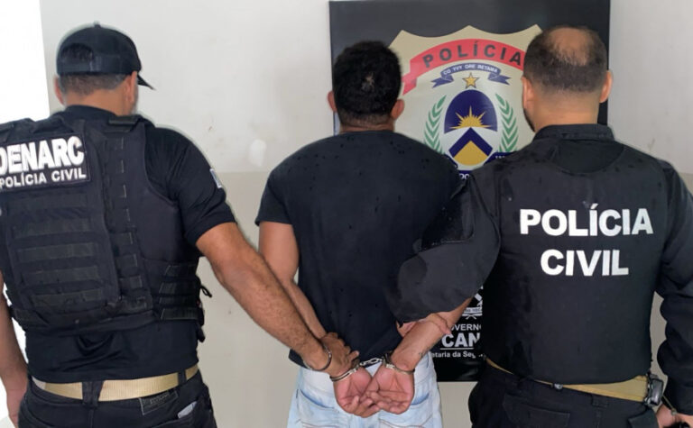 Homem foragido acusado de estupro de vulnerável e roubo é apreendido após ação conjunta da Polícia Civil do Tocantins