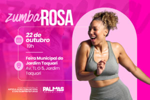Jardim Taquari recebe Zumba Rosa gratuito nesta quinta